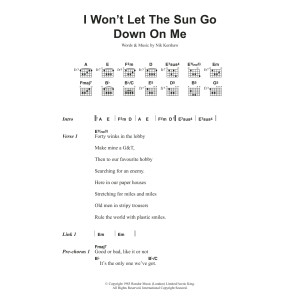 I Won't Let The Sun Go Down On Me